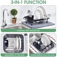 thumbnail image 4 of YOPTOP Expandable Dish Drying Rack, Dish Rack, over Sink Dish Drainer Black, 4 of 7