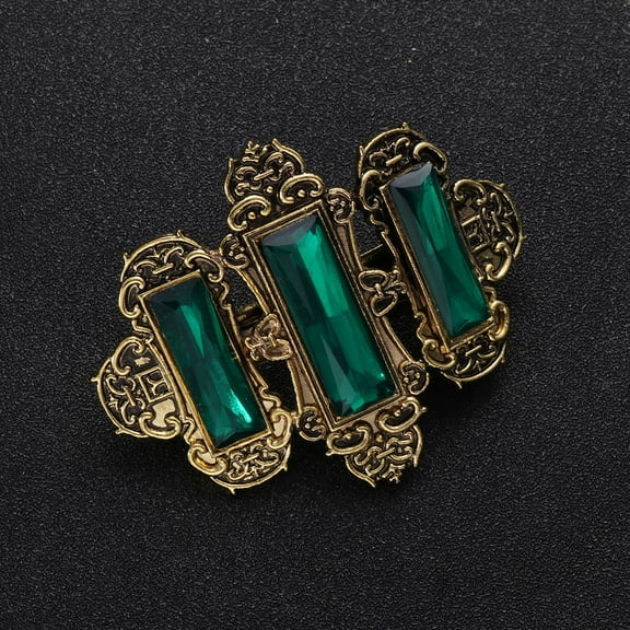 LULULION 1Pc Antiquing Hair Clip with Crystal Alloy Spring Buckle Fashion Hairpin for Decorative Use