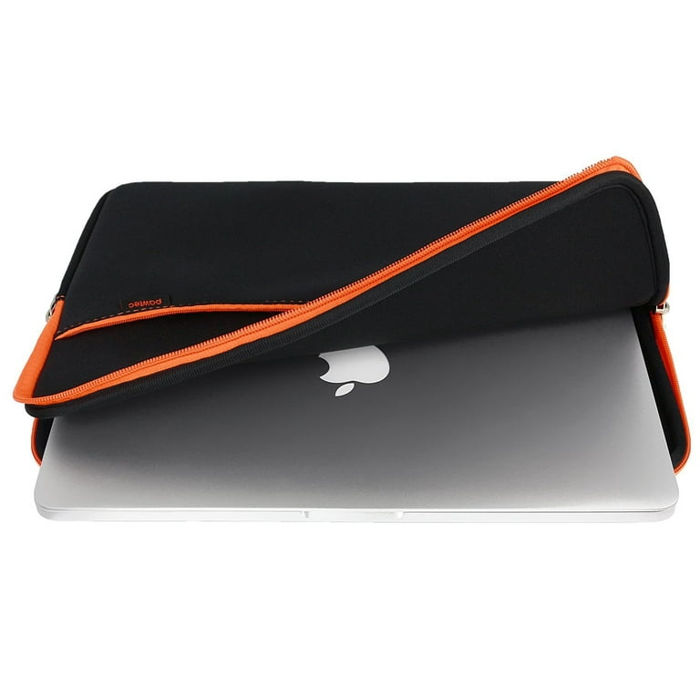 Pawtec Neoprene Sleeve Protective Carrying Case - Compatible with MacBook 13-Inch Pro / Retina / Air - With Extra Storage Pocket for Accessories and Wall Charger