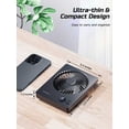 thumbnail image 2 of USB Desk Fan 4000mAh Rechargeable Battery Powerful Super-Thin Small Table Cooling Fan Quiet Electric Fan for Home Office, 2 of 10