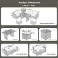 thumbnail image 5 of Eliana 6 Pc Outdoor All Weather PE Rattan Sectional Sofa Set - Gray, 5 of 27