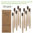 thumbnail image 4 of Comfortable Grasp Bamboo Toothbrush Set - 10 Soft Bristle Toothbrushes for Adults, Removes Surface Stains, 4 of 10