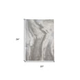 thumbnail image 3 of 2' x 3' Gray and Ivory Abstract Power Loom Area Rug, 3 of 6