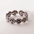 thumbnail image 2 of Womens Sunflower Ring Daisy Flower Design Vintage Copper Ring Electroplated Distressed Retro Niche Jewelry Gift, 2 of 5
