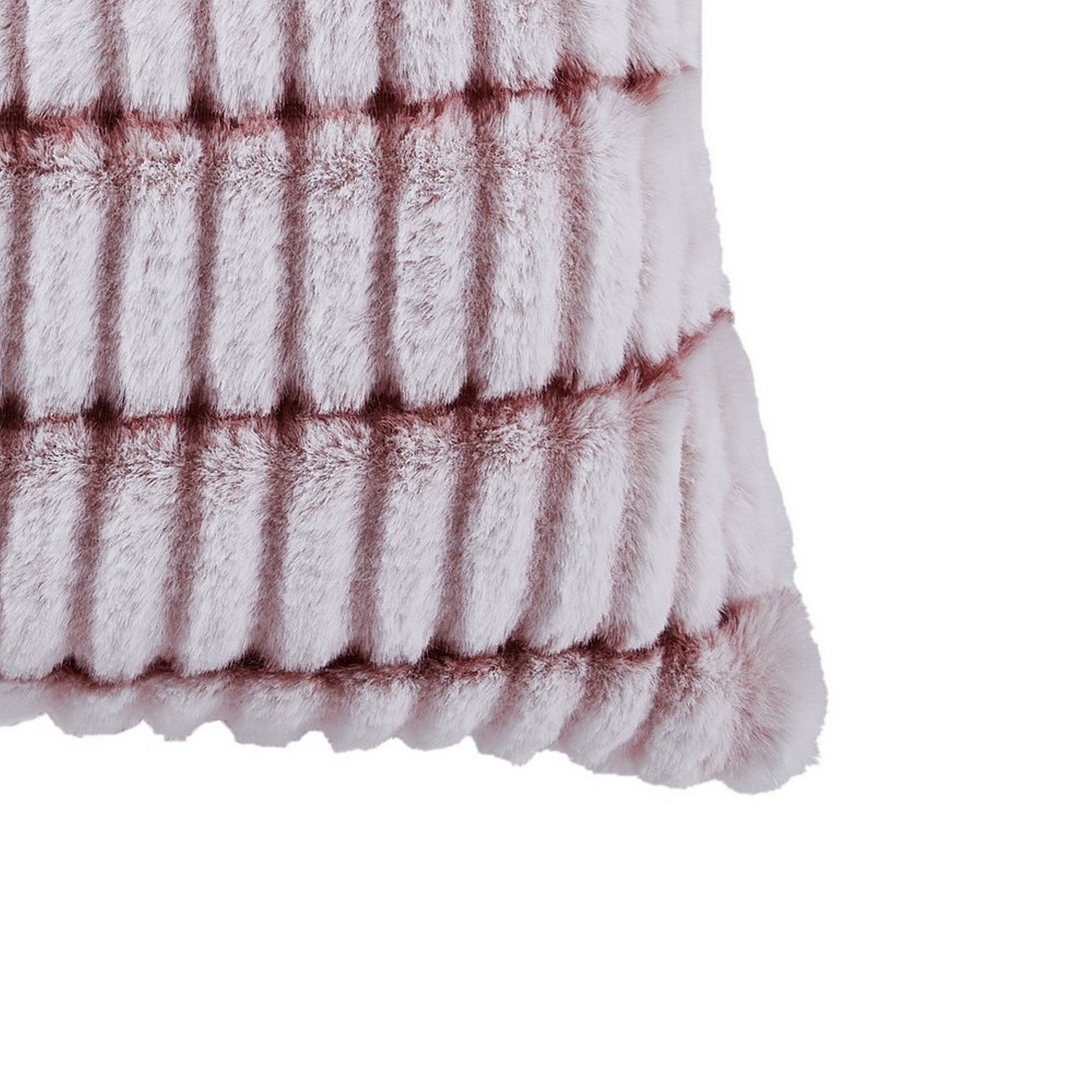 VCNY Home Henry 20" x 20" Rose Pink Jacquard Faux Fur Decorative Pillow