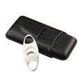 thumbnail image 5 of Estuche para cigarros de cuero Humidor de cigarros de viaje para 3 cigarros con cortador de cigarros。 JM MX-0136227FYD, 5 of 5