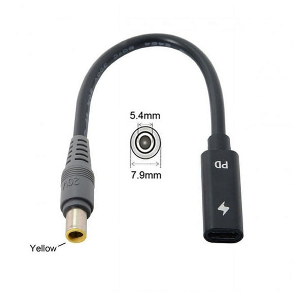 Chenyang CY Type C USB-C Female Input to DC 7.9*5.4mm Power PD Charge Cable fit for Laptop 18-20V Cable