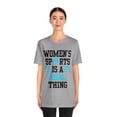 thumbnail image 3 of DJH Apparel | Women's Sports Is A Real Thing Swimming Unisex Tshirt, 3 of 8