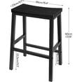 thumbnail image 3 of HOOBRO Bar Stools, Set of 2 Bar Chairs, 23.6 Inch Saddle Stools, Kitchen Counter Stools with Footrests, Industrial Stools for Dining Room, Kitchen, Counter, Bar, Black BB02MD01, 3 of 16