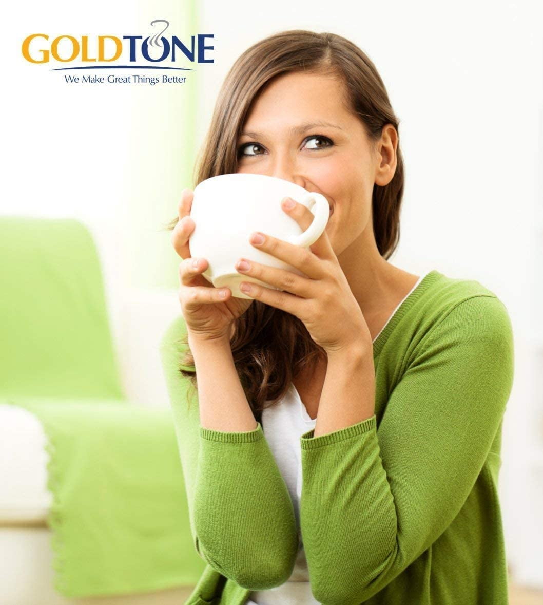 GoldTone Brand Coffee Grinder Powerful 200 Watt w/ 1 oz Coffee Scoop and Micro Cleaning Brush - Portable Automatic Electric Coffee Herb Nut Spice Grinder