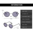 thumbnail image 5 of Gafas de sol redondas para hombre, gafas de sol polarizadas vintage para mujer, retro, clásicas, John Lennon, hippie, steampunk, UV400 (gris/negro) brillar Electrónica, 5 of 5