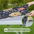 thumbnail image 6 of Pioneer Flower Floral Print Pattern Square Fitted Tablecloth with Elastic Edge,Square Table Cover,Washable Elastic Table Cover for Home Kitchen Party Decor 34"x34", 6 of 6