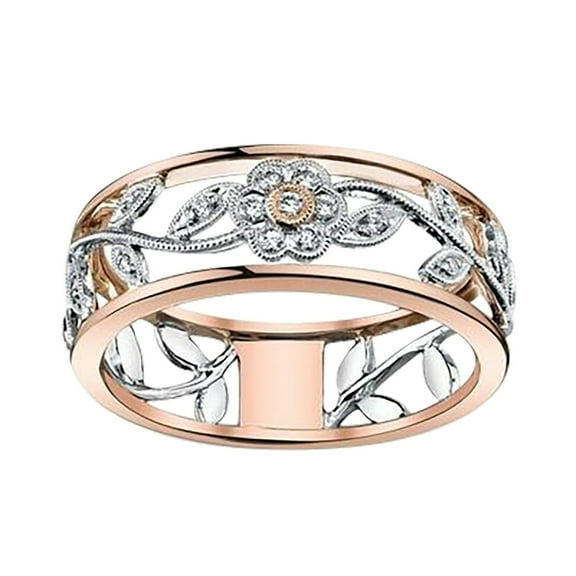 BAYAIXZ Ring Women Best Friend Heart Shaped Wedding Rings for Woman Jewelry Gift Women's Rings Womens Rings Travel Rings for Women (Rose Gold,8)