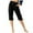 Black, variant on jsaierl Capri Pants Women Summer High Waist Capri Shorts Petite Straight Leg Drawstring Skimmer Pants Sports Solid Color Lightweight Capris Capri for Women