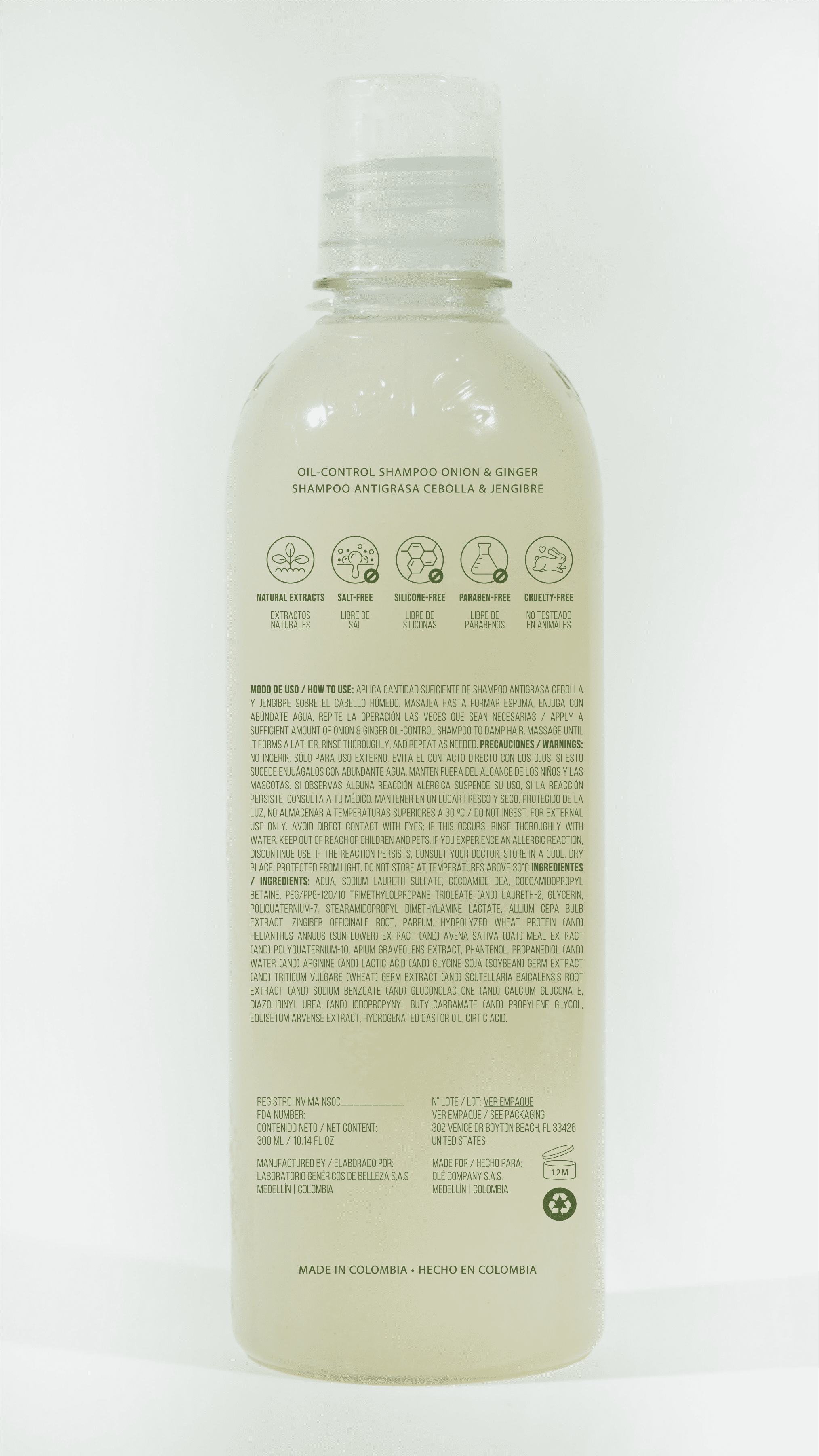 OLÉ Ginger Shampoo & Conditioner Set – Hair Care Duo with Ginger & Celery Extract for Oily Hair, Fresh Scalp, Shine & Lightweight Hydration