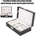 thumbnail image 4 of Delicate Solid Color Jewelry Storage Case, Jewelry Box, Practical for Girls Women (Black)24052315, 4 of 5