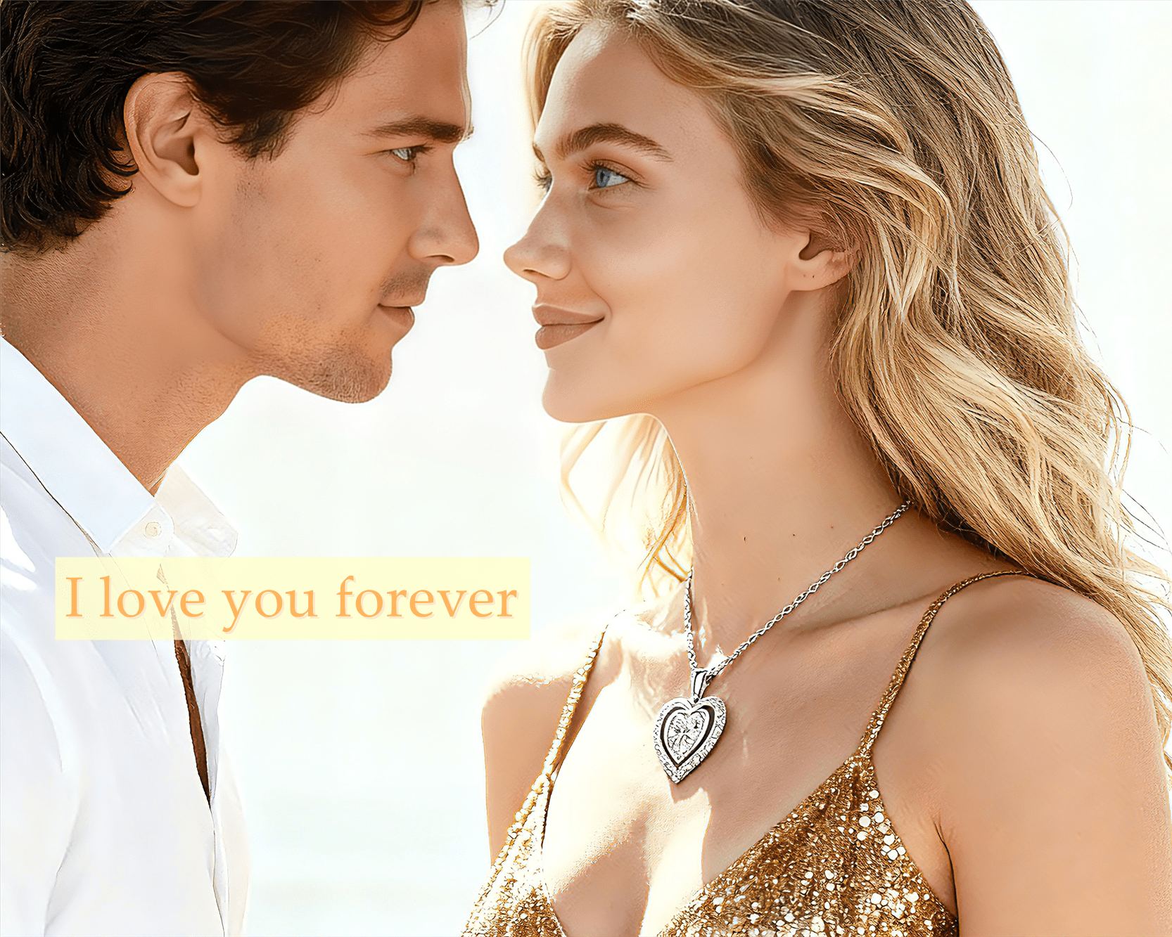 Heart Pendant Necklace for Women , 3CT Moissanite I Love You ,Silver Pendant Jewelry , Anniversary Birthday Christmas Valentine Gifts for Wife, Girlfriend, Daughter, Mom