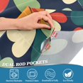 thumbnail image 4 of Yayeee Kitchen Valance Rod Pocket 54" x 18" Living Room Window Curtain, Green Clover Pattern, 4 of 6