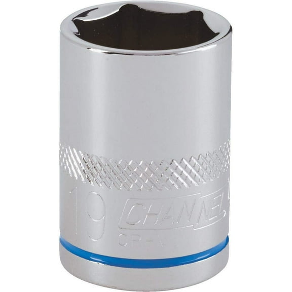 Channellock 1/2" Drive 19 mm 6-Point Shallow Metric Socket