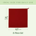 thumbnail image 3 of Elegant Comfort 100% Cotton 6-Pack Waffle Premium Kitchen Towels Cleaning Towels, 16 x 25, Burgundy, 3 of 7