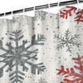 thumbnail image 3 of Red Christmas Bath Curtain,Rustic Farmhouse Holiday New Year Bathroom Curtain Suitable Bathroom Curtains for Dorm Bathroom Decor Christmas, 3 of 5