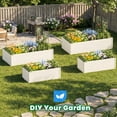 thumbnail image 6 of Quictent 8x4x2 ft Heavy Duty Raised Garden Bed Galvanized Steel Metal Deep Planter Box with 2 Tomato Cages for Outdoor Gardening White, 6 of 10
