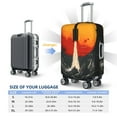 thumbnail image 3 of Cauagu Retro Space Rocket Launch Print Travel Luggage Cover,Travel Dust-proof Suitcase Cover Softside Suitcase Protector for 18-32inch,Not Included Suitcase, 3 of 8