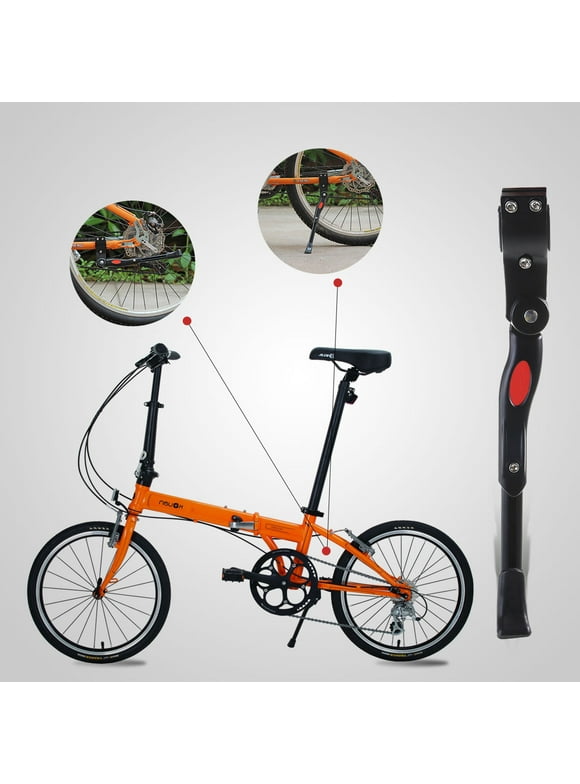 Adjustable Bicycle Kickstand,Universal Bike Side Rear Kickstand,Aluminum Alloy Bicycle Side Kickstand, Fits for Mountain Bike/Road Bike/BMX/MTB(Black)