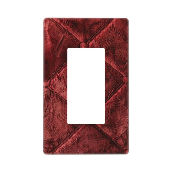 Red Grid Light Switch Cover Decorative Switch Plates and Outlet Covers Wall Plates for Electrical Kitchen Home Office Art Decor