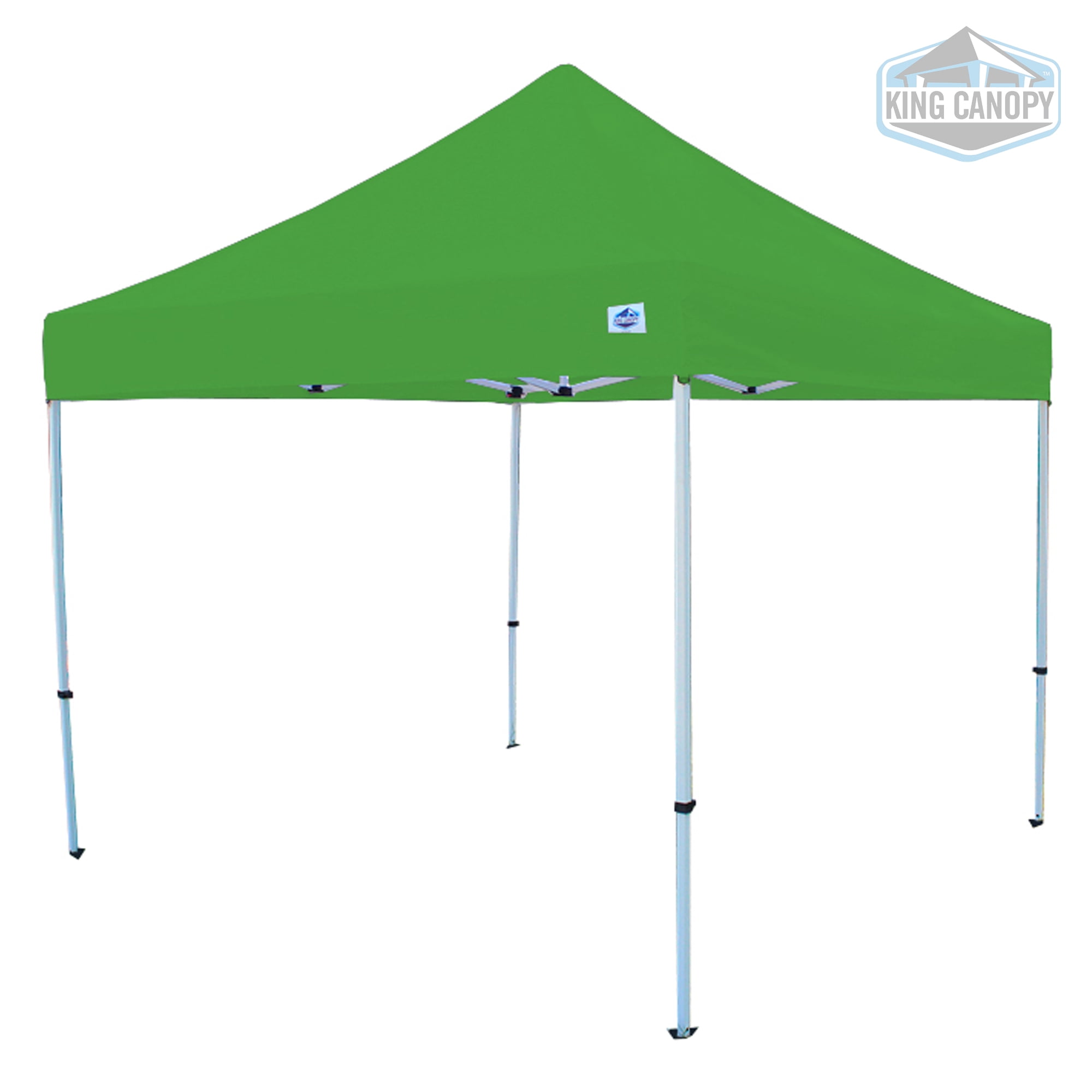 King Canopy TUFF TENT WHITE Frame 10X10 Instant Pop Up Tent w/ GREEN