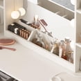 thumbnail image 4 of Vabches Modern Vanity Desk Set with Large Mirror and Stool, Large Makeup Table Set with 3 Drawers, 2 Cabinets & Storage Stool, Adjustable Lighting Colors, 4 of 8