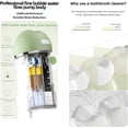 thumbnail image 2 of Water Flosser [Mini Cordless Portable] Oral Irrigator Dental Cleaning Stick, Telescopic Water Tank, 3 Modes & IPX7 Waterproof, Home & Travel Water Flosser for Teeth, Braces Bridge Care (Green), 2 of 4