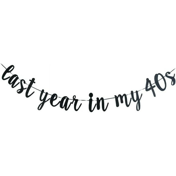 Last Year In My 40s Banner -Funny Decoration For Happy 49th Birthday/Cheers to 49 Years & 49 Fabulous,Funny 49th Birthday Party Decoration Supplies