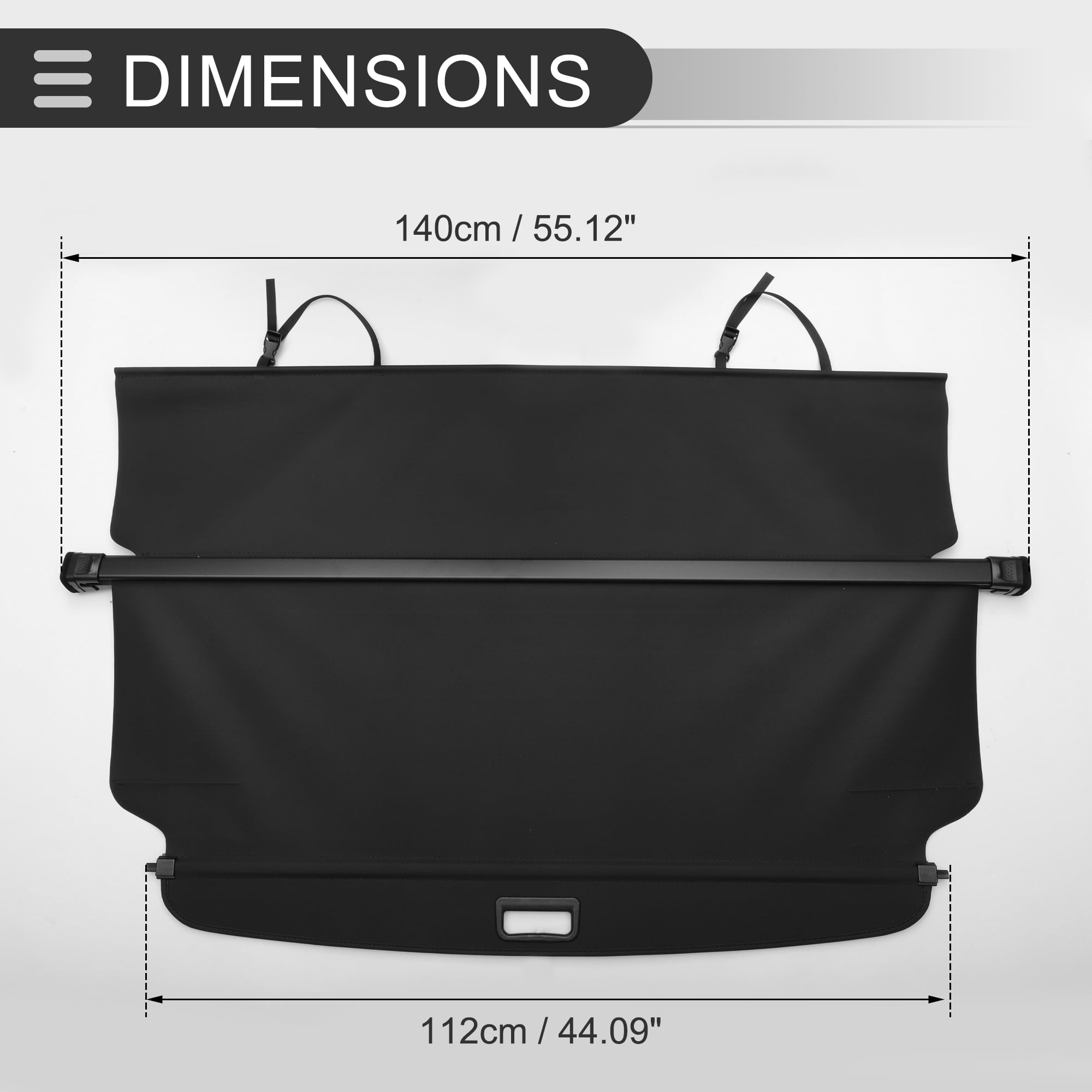 Unique Bargains Retractable Cargo Cover for Honda CRV Rear Trunk Screen Cover Black