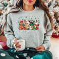 thumbnail image 2 of Christmas Pugs and Coffee Sweatshirt, 2 of 11