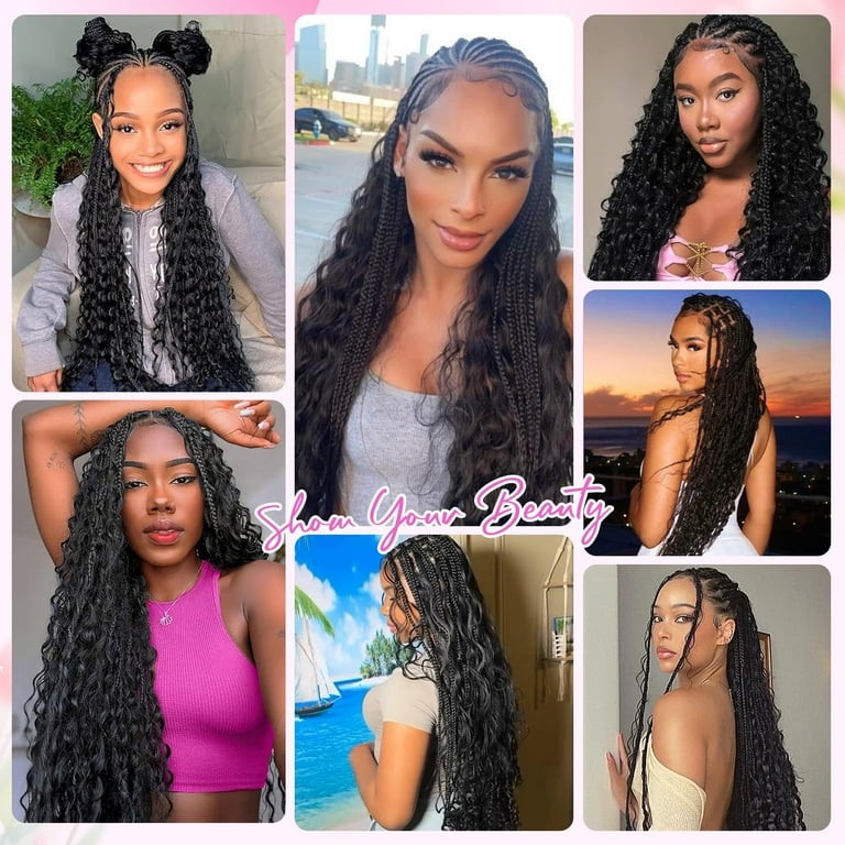 20 Inch Deep Wave Human Hair Extensions 110g 3 Bundles Boho Braids Human Braiding Hair for Boho Braids 20 Inch 110g 2 Bundles  main image 3