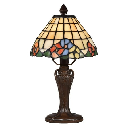 Floral One Light - Springdale Lighting Basking 13 in. Floral Tiffany Accent Table Lamp