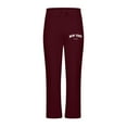 thumbnail image 4 of Men Joggers Sports Pants Casual Fashion Elastic Waist Drawstring Solid Trousers Comfortable Breathable Long Pants Wine L, 4 of 5