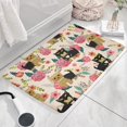 thumbnail image 3 of Yorkie Dog and Pioneer Flower Flannel Non Slip Door Rugs,Washable Door Mats Indoor,Decorative Door Mats,Dirt-Resistant and Absorbent Doormat for Entrance,Bedroom,Kitchen,Bathroom,31.5x17in(80x43cm), 3 of 4