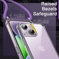 thumbnail image 5 of JETech Crossbody Case for iPhone 14 6.1-Inch with Adjustable Lanyard Strap, Clear Transparent Anti-Yellowing Shockproof Protective Phone Cover with Neck Cord (Purple), 5 of 6
