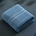 thumbnail image 1 of Zhuge Toalla de baño de satén de sarga, 3 piezas, multiusos: baño, fitness, ducha, deportes, se adapta a diversas situaciones sin esfuerzo. 27,56 x 55,12 pulgadas (azul)., 1 of 5
