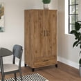 thumbnail image 2 of Pemberly Row Tall Entryway Cabinet with Doors in Fresh Walnut - Engineered Wood, 2 of 8