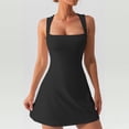 thumbnail image 4 of Women’s Square Neck A-Line Mini Dress Sleeveless Fit and Flare Casual Summer Skater Dress, 4 of 9