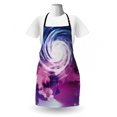 thumbnail image 3 of Universe Apron, Cosmic Round Swirling Space Clouds Colorful Celestial Mystic, Unisex Kitchen Bib with Adjustable Neck for Cooking Gardening, Adult Size, Dark Magenta Multicolor, by Ambesonne, 3 of 4