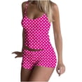 thumbnail image 3 of Gifts Dianli Pajama Set Loungewear Loose Printed Two Piece Beach Vacation Short Set Stand Collar Lapel Short Sleeve Shirt With Pockets Elastic Waist Shorts Lightweight Breathable Homewear Sleepwear, 3 of 8