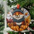 thumbnail image 2 of Autumn Fox Ornament Suncatcher, Symbol Fall Ornament, Autumn Leaves Window Hangings, Gift for Mom, Thanksgiving, Fox lovers gift, 2025, Holiday 2025, Festive Home Accent,, 2 of 5