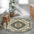 thumbnail image 3 of Round Rugs 3Ft, Green Boho Round Area Rug Washable Indoor Throw Carpet, Southwestern Geometric Vintage Ethnic Small Non Slip Circle Rug for Bedroom Living Room Home Decor Aesthetic, 3 of 8