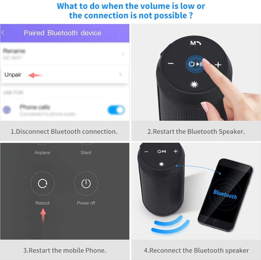 elehot portable stereo speaker