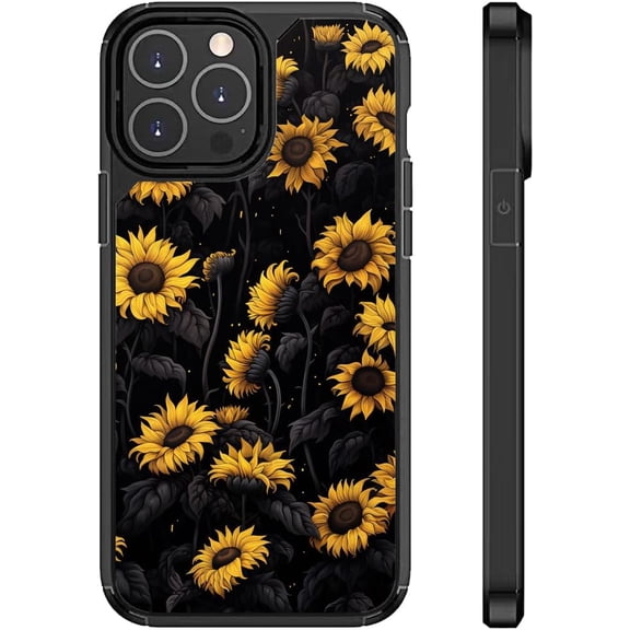 Compatible with iPhone 16 Pro Max Case, Sunflower Case for iPhone 16 Pro Max Design for Men Boys Girl Anti-Scratch Non-Slip Shockproof Rugged TPU Protective Phone Case