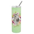 thumbnail image 3 of Carolines Treasures CK4393TBL20 Grey Standard Poodle Green Flowers Stainless Steel 20 oz Skinny Tumbler 20 oz multicolor, 3 of 4